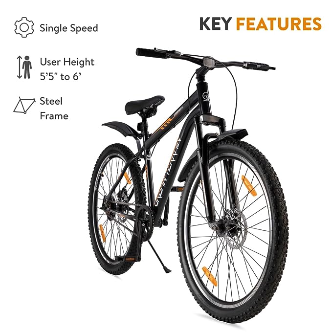 Urban Terrain UT5001S27.5 Bolt Steel MTB 27.5T Mountain Cycle - Disc Brake with Free Cycling Event and cultsport App Tracking (17.5 Inches Frame, Ideal for Unisex) Urban Terrain UT5001S27.5 Bolt Steel MTB 27.5T Mountain Cycle - Disc Brake with Free Cycling Event and cultsport App Tracking (17.5 Inches Frame, Ideal for Unisex)